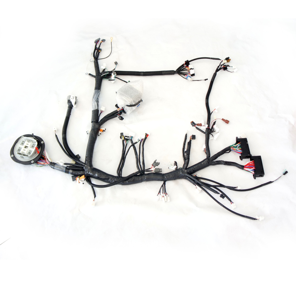 Excavator wiring harness